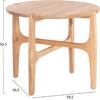 ΒΟΗΘΗΤΙΚΟ ΤΡΑΠΕΖΑΚΙ ΣΤΡΟΓΓΥΛΟ KATAL HM9932 ΞΥΛΟ SUNGKAI ΦΥΣΙΚΟ Φ59,5x50,5Υεκ.