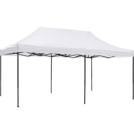 ΚΙΟΣΚΙ/GAZEBO MATTHEW HM6312 ΠΤΥΣΣΟΜΕΝΟ-ΣΚΕΛΕΤΟΣ ΜΕΤΑΛ.ΜΑΥΡΟΣ-ΛΕΥΚΟ ΥΦΑΣΜΑ 300x600x310Yεκ