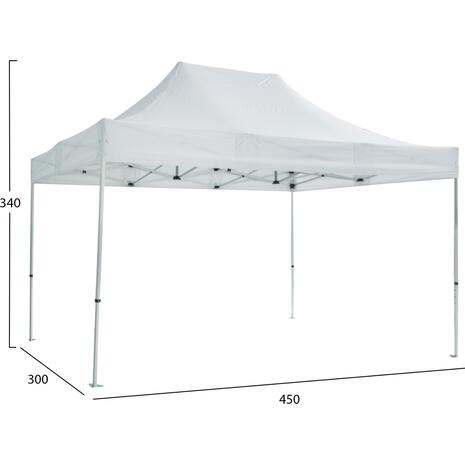 GAZEBO ΕΠΑΓΓΕΛΜΑΤΙΚΟ ΒΑΡΕΩΣ ΤΥΠΟΥ CRESSEN HM6306 ΠΤΥΣΣΟΜΕΝΟ ΑΛΟΥΜΙΝΙΟΥ 3x4,5x3,4Y