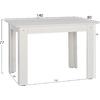 ΤΡΑΠΕΖΙ ΚΟΥΖΙΝΑΣ KELVIN 140x80x77Υεκ. ΛΕΥΚΟ HM2429.03