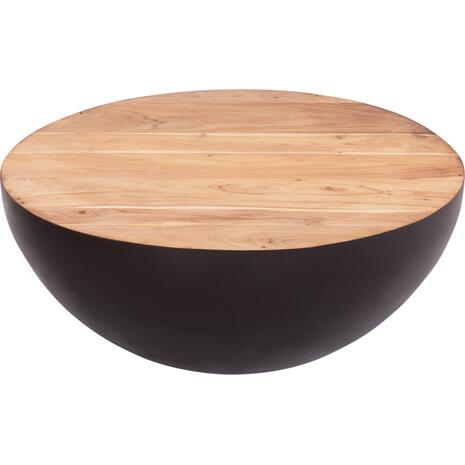 ΔΙΑΚΟΣΜΗΤΙΚΟ ΤΡΑΠΕΖΙ ΣΑΛΟΝΙΟΥ BOWL Φ89,5X39Yεκ. RUSTY ΜΕ ΞΥΛΟ ΑΚΑΚΙΑΣ HM8717.22