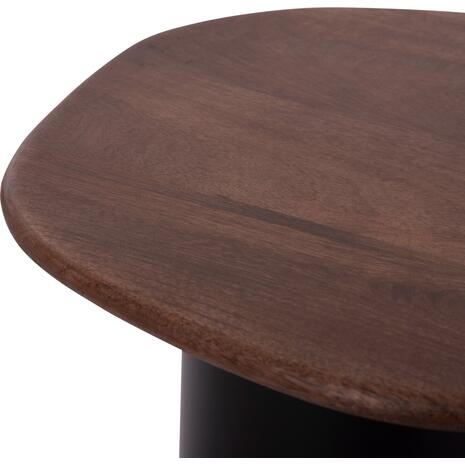 ΤΡΑΠΕΖΙA ΣΑΛΟΝΙΟΥ 3ΤΜΧ PEBBLES HM18004 MANGO TOP-ΜΕΤΑΛΛΙΚΕΣ ΜΑΥΡΕΣ ΒΑΣΕΙΣ