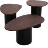 ΤΡΑΠΕΖΙA ΣΑΛΟΝΙΟΥ 3ΤΜΧ PEBBLES HM18004 MANGO TOP-ΜΕΤΑΛΛΙΚΕΣ ΜΑΥΡΕΣ ΒΑΣΕΙΣ