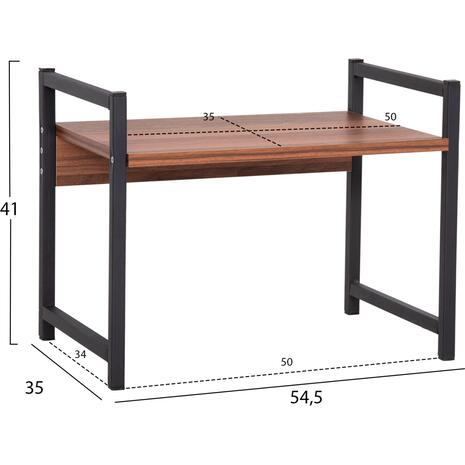 ΡΑΦΙ ΠΑΓΚΟΥ ΚΟΥΖΙΝΑΣ BECKO HM18219.05 ΜΕΛΑΜΙΝΗ ΣΕ ΚΑΡΥΔΙ-ΜΑΥΡΟ ΜΕΤΑΛΛΟ 54.5x35x41Υεκ
