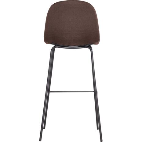ΣΚΑΜΠΟ ΜΠΑΡ VINCENT HM8579.23 ΚΑΦΕ ΥΦΑΣΜΑ-ΜΑΥΡΟΣ ΜΕΤΑΛΛΙΚΟΣ ΣΚΕΛΕΤΟΣ 47x46x104Υεκ. (σετ 4 τεμαχίων)