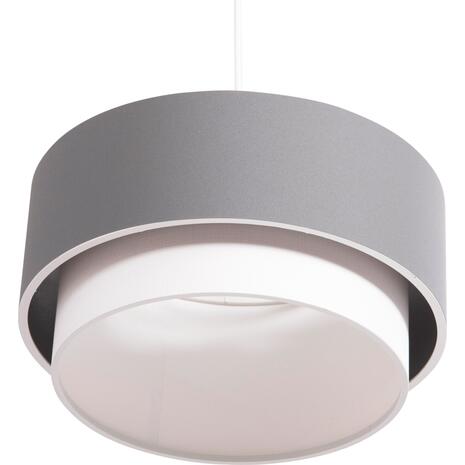 ΦΩΤΙΣΤΙΚΟ ΟΡΟΦΗΣ ΚΥΛΙΝΔΡΙΚΟ KRIKS HM4706.01 PVC ΣΕ ΛΕΥΚΟ-ΓΚΡΙ Φ30x70Υεκ.