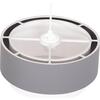 ΦΩΤΙΣΤΙΚΟ ΟΡΟΦΗΣ ΚΥΛΙΝΔΡΙΚΟ KRIKS HM4706.01 PVC ΣΕ ΛΕΥΚΟ-ΓΚΡΙ Φ30x70Υεκ.
