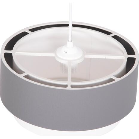 ΦΩΤΙΣΤΙΚΟ ΟΡΟΦΗΣ ΚΥΛΙΝΔΡΙΚΟ KRIKS HM4706.01 PVC ΣΕ ΛΕΥΚΟ-ΓΚΡΙ Φ30x70Υεκ.