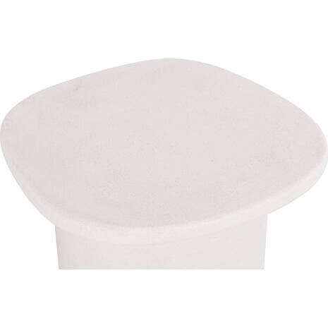 ΤΡΑΠΕΖΙ ΣΑΛΟΝΙΟΥ ΟΒΑΛ ΣΕΙΡΑ SANTORINI HM18054 MDF ΣΕ ΥΠΟΛΕΥΚΟ ΧΡΩΜΑ 54x54,5x40Υεκ