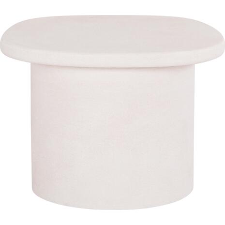 ΤΡΑΠΕΖΙ ΣΑΛΟΝΙΟΥ ΟΒΑΛ ΣΕΙΡΑ SANTORINI HM18054 MDF ΣΕ ΥΠΟΛΕΥΚΟ ΧΡΩΜΑ 54x54,5x40Υεκ