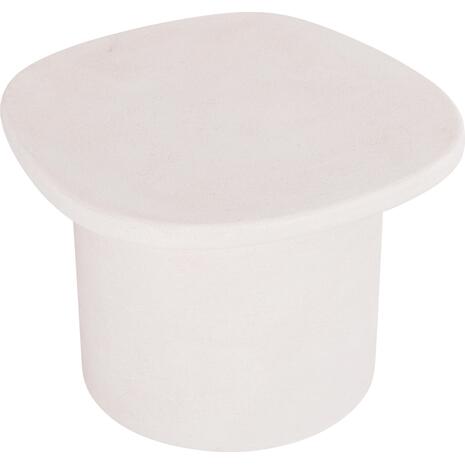 ΤΡΑΠΕΖΙ ΣΑΛΟΝΙΟΥ ΟΒΑΛ ΣΕΙΡΑ SANTORINI HM18054 MDF ΣΕ ΥΠΟΛΕΥΚΟ ΧΡΩΜΑ 54x54,5x40Υεκ