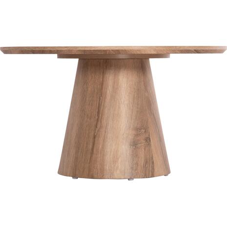 ΤΡΑΠΕΖΙ ΣΑΛΟΝΙΟΥ KARAN HM18028 MDF ΣΕ ΦΥΣΙΚΟ ΧΡΩΜΑ ΞΥΛΟΥ Φ80x45,5Υεκ.
