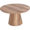 ΤΡΑΠΕΖΙ ΣΑΛΟΝΙΟΥ KARAN HM18028 MDF ΣΕ ΦΥΣΙΚΟ ΧΡΩΜΑ ΞΥΛΟΥ Φ80x45,5Υεκ.