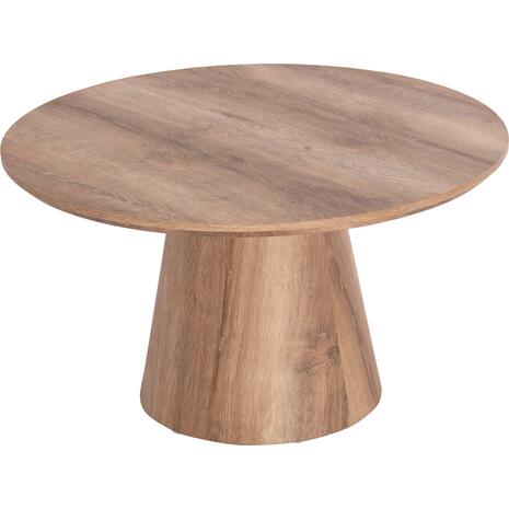 ΤΡΑΠΕΖΙ ΣΑΛΟΝΙΟΥ KARAN HM18028 MDF ΣΕ ΦΥΣΙΚΟ ΧΡΩΜΑ ΞΥΛΟΥ Φ80x45,5Υεκ.