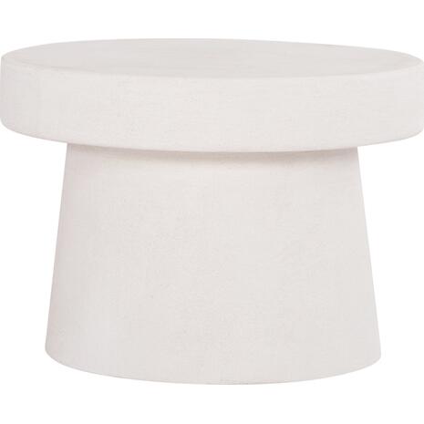 ΤΡΑΠΕΖΙ ΣΑΛΟΝΙΟΥ ΣΤΡΟΓΓΥΛΟ ΣΕΙΡΑ SANTORINI HM18051 MDF ΣΕ ΥΠΟΛΕΥΚΟ ΧΡΩΜΑ Φ60x42,5Υεκ.