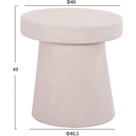 ΤΡΑΠΕΖΙ ΣΑΛΟΝΙΟΥ ΣΤΡΟΓΓΥΛΟ ΣΕΙΡΑ SANTORINI HM18052 MDF ΣΕ ΥΠΟΛΕΥΚΟ ΧΡΩΜΑ Φ48x49Υεκ.
