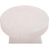 ΤΡΑΠΕΖΙ ΣΑΛΟΝΙΟΥ ΣΤΡΟΓΓΥΛΟ ΣΕΙΡΑ SANTORINI HM18052 MDF ΣΕ ΥΠΟΛΕΥΚΟ ΧΡΩΜΑ Φ48x49Υεκ.