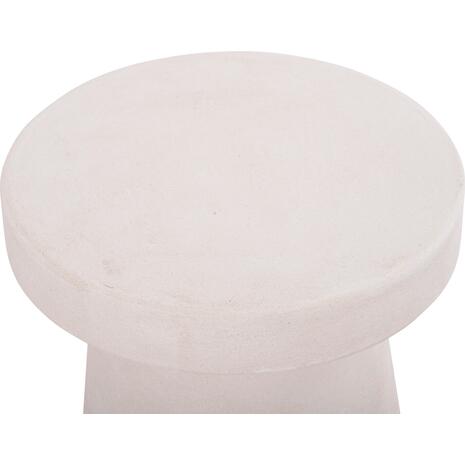 ΤΡΑΠΕΖΙ ΣΑΛΟΝΙΟΥ ΣΤΡΟΓΓΥΛΟ ΣΕΙΡΑ SANTORINI HM18052 MDF ΣΕ ΥΠΟΛΕΥΚΟ ΧΡΩΜΑ Φ48x49Υεκ.