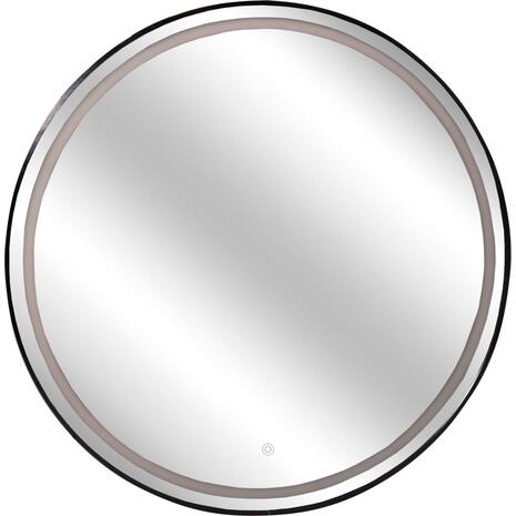 ΚΑΘΡΕΠΤΗΣ ΤΟΙΧΟΥ ΣΤΡΟΓΓΥΛΟΣ ROUNDER HM4503.01 ΑΛΟΥΜΙΝΙΟ ΣΕ ΜΑΥΡΟ-ΦΩΤΙΣΜΟΣ LED Φ80εκ.