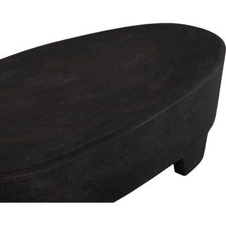 ΤΡΑΠΕΖΙ ΣΑΛΟΝΙΟΥ ΟΒΑΛ ΣΕΙΡΑ SANTORINI HM18066 MDF ΣΕ ΜΑΥΡΟ ΧΡΩΜΑ 100x60x33Υεκ.