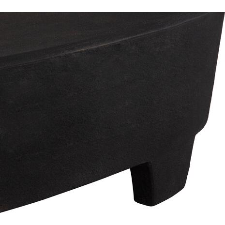 ΤΡΑΠΕΖΙ ΣΑΛΟΝΙΟΥ ΟΒΑΛ ΣΕΙΡΑ SANTORINI HM18066 MDF ΣΕ ΜΑΥΡΟ ΧΡΩΜΑ 100x60x33Υεκ.