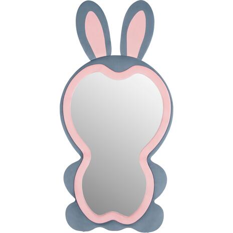 ΠΑΙΔΙΚΟΣ ΚΑΘΡΕΦΤΗΣ ΔΑΠΕΔΟΥ BUNNY HM4489.02 MDF ΡΟΖ & ΜΠΛΕ-ΜΑΥΡΟ STAND 80x162Υεκ.