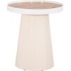ΤΡΑΠΕΖΑΚΙ ΒΟΗΘΗΤΙΚΟ DENTON HM18023.02 MDF TOP ΦΥΣΙΚΟ ΞΥΛΟΥ-ΒΑΣΗ ΛΕΥΚΗ Φ45x51,5Υεκ.