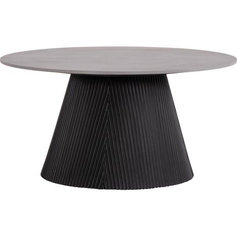 ΤΡΑΠΕΖΙ ΣΑΛΟΝΙΟΥ DUNCAN HM18022.01 ΚΕΡΑΜΙΚΟ TOP-MDF ΒΑΣΗ-ΜΑΥΡΟ Φ80x41Υεκ.