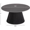 ΤΡΑΠΕΖΙ ΣΑΛΟΝΙΟΥ DUNCAN HM18022.01 ΚΕΡΑΜΙΚΟ TOP-MDF ΒΑΣΗ-ΜΑΥΡΟ Φ80x41Υεκ.