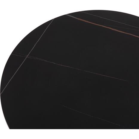 ΤΡΑΠΕΖΙ ΣΑΛΟΝΙΟΥ DUNCAN HM18022.01 ΚΕΡΑΜΙΚΟ TOP-MDF ΒΑΣΗ-ΜΑΥΡΟ Φ80x41Υεκ.