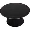 ΤΡΑΠΕΖΙ ΣΑΛΟΝΙΟΥ DUNCAN HM18022.01 ΚΕΡΑΜΙΚΟ TOP-MDF ΒΑΣΗ-ΜΑΥΡΟ Φ80x41Υεκ.