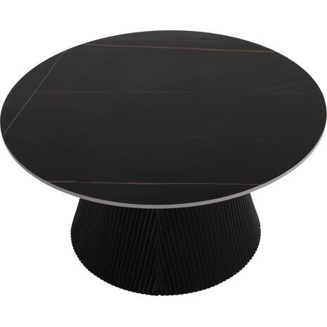 ΤΡΑΠΕΖΙ ΣΑΛΟΝΙΟΥ DUNCAN HM18022.01 ΚΕΡΑΜΙΚΟ TOP-MDF ΒΑΣΗ-ΜΑΥΡΟ Φ80x41Υεκ.