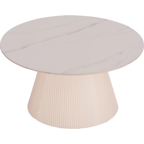 ΤΡΑΠΕΖΙ ΣΑΛΟΝΙΟΥ DUNCAN HM18022.02 ΚΕΡΑΜΙΚΟ TOP-MDF ΒΑΣΗ-ΚΡΕΜ ΛΕΥΚΟ Φ80x41Υεκ.