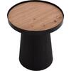 ΤΡΑΠΕΖΑΚΙ ΒΟΗΘΗΤΙΚΟ DENTON HM18023.01 MDF TOP ΦΥΣΙΚΟ ΞΥΛΟΥ-ΒΑΣΗ ΜΑΥΡΗ Φ45x51,5Υεκ.
