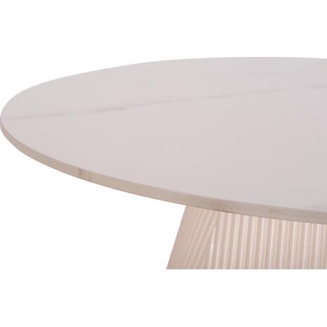 ΤΡΑΠΕΖΙ ΣΑΛΟΝΙΟΥ DUNCAN HM18022.02 ΚΕΡΑΜΙΚΟ TOP-MDF ΒΑΣΗ-ΚΡΕΜ ΛΕΥΚΟ Φ80x41Υεκ.