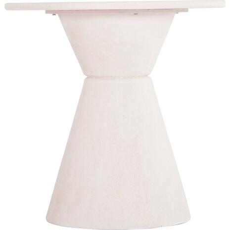 ΤΡΑΠΕΖΙ ΤΡΑΠΕΖΑΡΙΑΣ ΣΤΡΟΓΓΥΛΟ ΣΕΙΡΑ SANTORINI HM18055 MDF ΥΠΟΛΕΥΚΟ ΧΡΩΜΑ Φ77x76Υεκ.