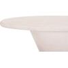 ΤΡΑΠΕΖΙ ΤΡΑΠΕΖΑΡΙΑΣ ΣΤΡΟΓΓΥΛΟ ΣΕΙΡΑ SANTORINI HM18055 MDF ΥΠΟΛΕΥΚΟ ΧΡΩΜΑ Φ77x76Υεκ.