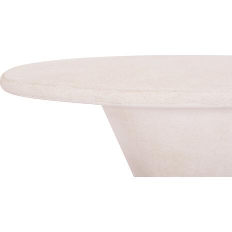 ΤΡΑΠΕΖΙ ΤΡΑΠΕΖΑΡΙΑΣ ΣΤΡΟΓΓΥΛΟ ΣΕΙΡΑ SANTORINI HM18055 MDF ΥΠΟΛΕΥΚΟ ΧΡΩΜΑ Φ77x76Υεκ.