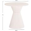 ΤΡΑΠΕΖΙ ΤΡΑΠΕΖΑΡΙΑΣ ΣΤΡΟΓΓΥΛΟ ΣΕΙΡΑ SANTORINI HM18055 MDF ΥΠΟΛΕΥΚΟ ΧΡΩΜΑ Φ77x76Υεκ.