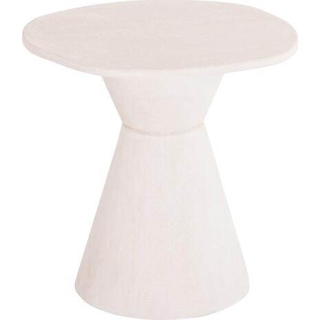 ΤΡΑΠΕΖΙ ΤΡΑΠΕΖΑΡΙΑΣ ΣΤΡΟΓΓΥΛΟ ΣΕΙΡΑ SANTORINI HM18055 MDF ΥΠΟΛΕΥΚΟ ΧΡΩΜΑ Φ77x76Υεκ.