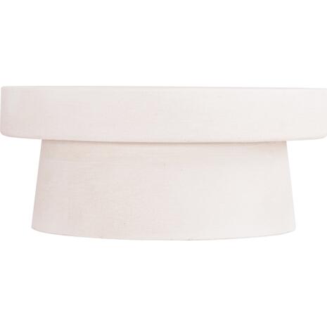 ΤΡΑΠΕΖΙ ΣΑΛΟΝΙΟΥ ΣΤΡΟΓΓΥΛΟ ΣΕΙΡΑ SANTORINI HM18050 MDF ΣΕ ΥΠΟΛΕΥΚΟ ΧΡΩΜΑ Φ80x35Υεκ.