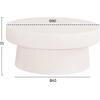 ΤΡΑΠΕΖΙ ΣΑΛΟΝΙΟΥ ΣΤΡΟΓΓΥΛΟ ΣΕΙΡΑ SANTORINI HM18050 MDF ΣΕ ΥΠΟΛΕΥΚΟ ΧΡΩΜΑ Φ80x35Υεκ.