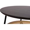 ΤΡΑΠΕΖΙ ΣΑΛΟΝΙΟΥ SEWELL HM18033 MDF ΣΕ ZEBRANO-ΜΕΤΑΛΛΙΚΑ ΠΟΔΙΑ-WICKER Φ80x46,5Υεκ.