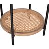 ΒΟΗΘΗΤΙΚΟ ΤΡΑΠΕΖΙ SEITZ HM18031 ΓΥΑΛΙ TOP-ΜΕΤΑΛΛΟ-RATTAN ΣΕ ΦΥΣΙΚΟ Φ50x56Υεκ.