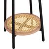 ΒΟΗΘΗΤΙΚΟ ΤΡΑΠΕΖAKI SEWELL HM18034 MDF ΣΕ ZEBRANO-ΜΕΤΑΛΛΙΚΑ ΠΟΔΙΑ-WICKER Φ45x55Υεκ