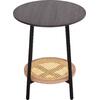 ΒΟΗΘΗΤΙΚΟ ΤΡΑΠΕΖAKI SEWELL HM18034 MDF ΣΕ ZEBRANO-ΜΕΤΑΛΛΙΚΑ ΠΟΔΙΑ-WICKER Φ45x55Υεκ