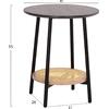 ΒΟΗΘΗΤΙΚΟ ΤΡΑΠΕΖAKI SEWELL HM18034 MDF ΣΕ ZEBRANO-ΜΕΤΑΛΛΙΚΑ ΠΟΔΙΑ-WICKER Φ45x55Υεκ