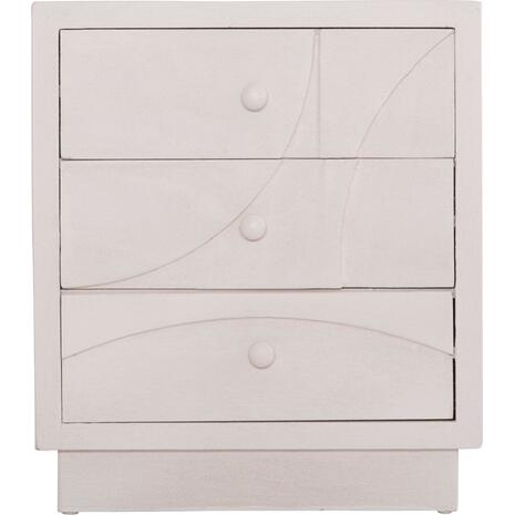 ΚΟΜΟΔΙΝΟ ΣΕΙΡΑ SANTORINI HM18047 MDF ΣΕ ΥΠΟΛΕΥΚΟ ΧΡΩΜΑ-3 ΣΥΡΤΑΡIA 48x38x55,5Υεκ.