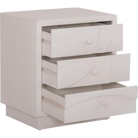 ΚΟΜΟΔΙΝΟ ΣΕΙΡΑ SANTORINI HM18047 MDF ΣΕ ΥΠΟΛΕΥΚΟ ΧΡΩΜΑ-3 ΣΥΡΤΑΡIA 48x38x55,5Υεκ.