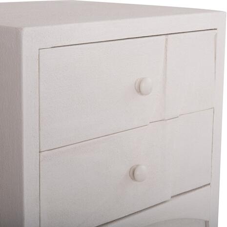 ΚΟΜΟΔΙΝΟ ΣΕΙΡΑ SANTORINI HM18047 MDF ΣΕ ΥΠΟΛΕΥΚΟ ΧΡΩΜΑ-3 ΣΥΡΤΑΡIA 48x38x55,5Υεκ.